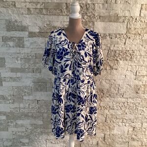 MSK Coastal Floral Dress (NWT)